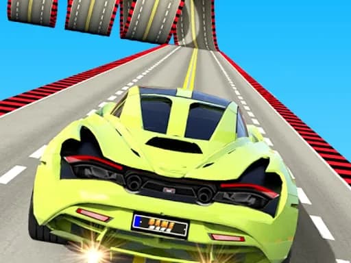 Mega Ramp Araba Akrobasi Çılgın Araba