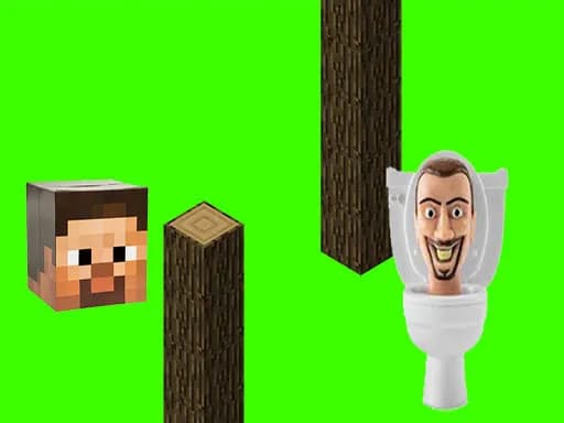 Dönme Skibidi Tuvalet Flappy Minecraft