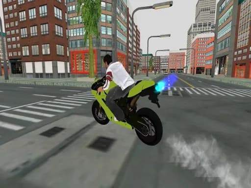 Ağır Motosikletler Şehir Park Etme Oyunu 3D