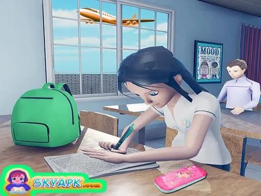 Sanal Lise Kız Oyunu - Okul Simülatörü 3D
