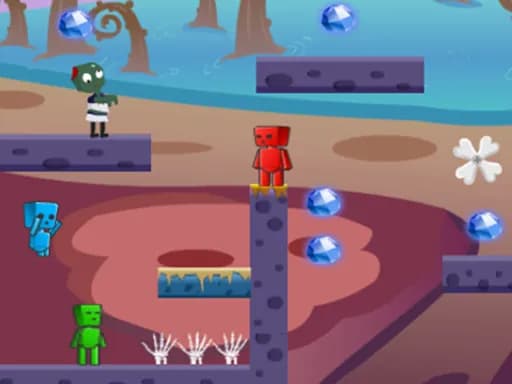 Fireboy Watergirl Zombi Dünyasında