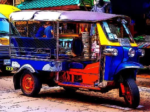 Tuk Tuk Üç Tekerlekli Bisiklet Bulmacası